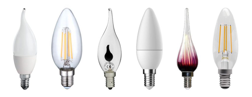 خرید لامپ کم مصرف ال ای دی شمعی + قیمت فروش استثنایی
